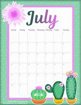 Image result for July Mini Calendar