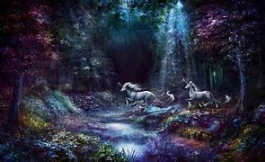 Image result for Magical Unicorn Forest Wallpaper