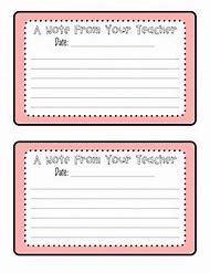 Image result for Note From Your Teacher Form
