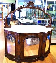 Image result for Antique Credenza with Mirror and Marble