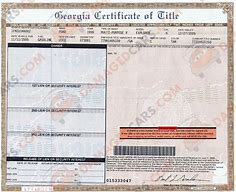 Image result for Georgia Salvage Title