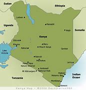 Image result for Kenya Map with Cities