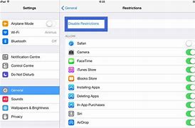 Image result for iPad Disable Restriction