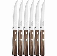 Image result for Serrated Steak Knives Wooden Handle