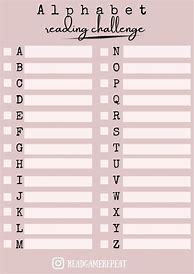 Image result for Book Alphabet Challenge Adult