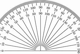 Image result for Image of a Protractor