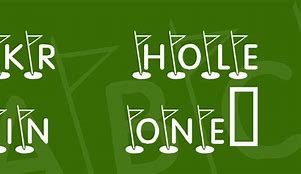 Image result for Hole in One Pretty Font