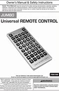 Image result for Jumbo Universal Remote Setup