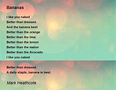 Image result for Banana Poem