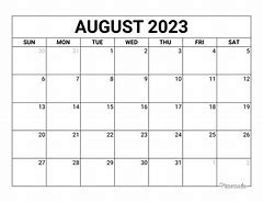 Image result for Blank August Calendar