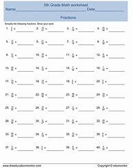 Image result for 5th Grade Math Worksheets Simplifying Fractions