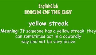 Image result for Yellow Streak Down Your Back