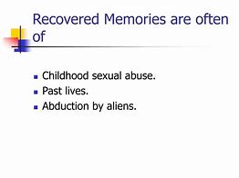 Image result for Recovered Memories