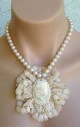 Image result for Mother of Pearl Necklace and Earrings