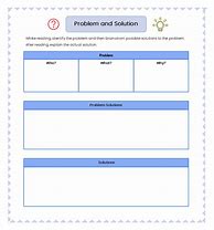 Image result for Problem Solution Graphic Organizer