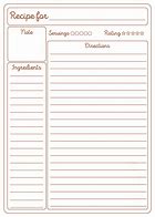 Image result for 4X6 Recipe Card Template