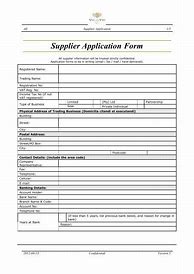 Image result for Supplier Application Form