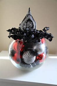 Image result for Black and Silver Christmas Centerpieces