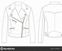 Image result for Biker Jacket Technical Drawing