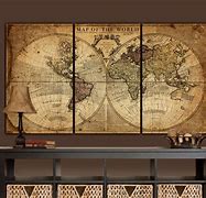 Image result for Large World Map Wall Art Copper