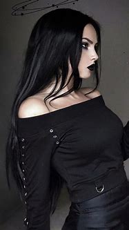 Image result for Long Back Hair Back Goth