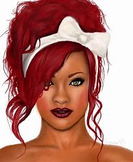 Image result for Rihanna Red Hair Art