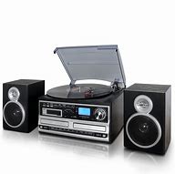 Image result for CD and Turntable Cassette Tape Recorder