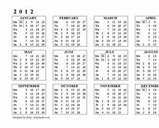 Image result for Current Calendar 2012