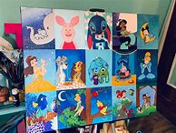Image result for Disney Characters Painting