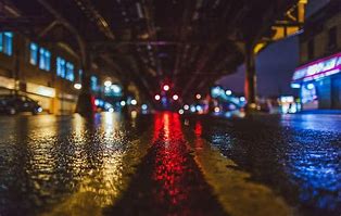 Image result for Aesthetic Neon City Raining Lights
