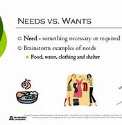 Image result for Difference Between Needs and Wants