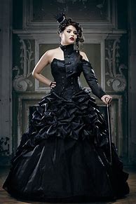 Image result for Crotched Black Gothic Wedding Dress