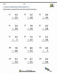 Image result for Math Subtraction Worksheets