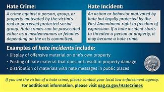 Image result for An Example of a Hate Crime