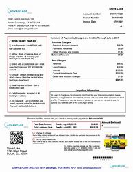Image result for Cell Phone Bill Template