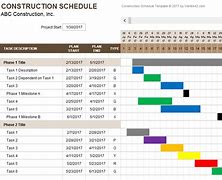 Image result for Construction Four-Week Schedule. Excel Template
