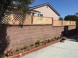 Image result for Block Wall with Lattice