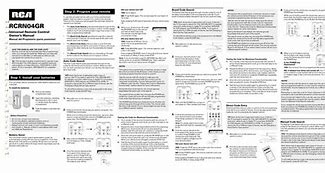 Image result for RCA RCRN04GR Universal Remote Codes