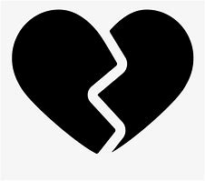 Image result for Black Broken Heart Clip Art