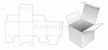 Image result for Square Window Style Packaging Box Template