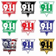 Image result for 911 Emergency Phone Stickers