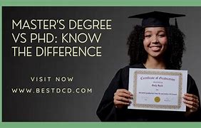 Image result for master s degree versus doctoral