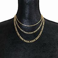 Image result for 18K Gold Plated Figaro Chain Necklace