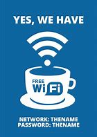 Image result for Image of Sign Saying Free Wi-Fi