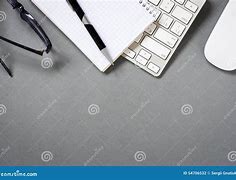 Image result for Office Equipment with Computer Keyboard and Mouse On Gray Desk