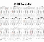 Image result for Calendar 1999 UK