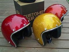Image result for Gold and Black Open Face Helmet