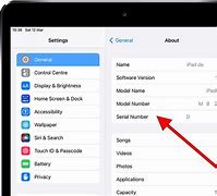 Image result for Where Is the Seriel Number for iPad