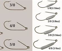 Image result for Worm Hook Sizes