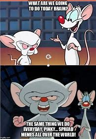 Image result for Pinky and the Brain Bored Meme
